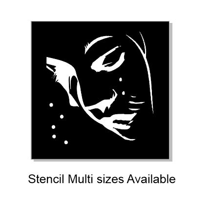 Mystic Lady stencil,Multiple sizes available. .
